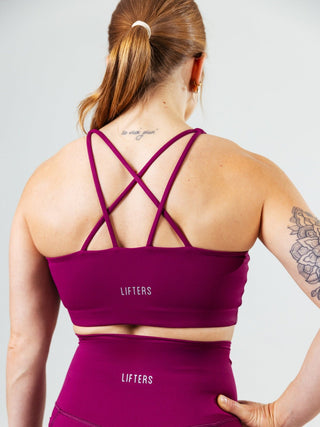 Race High Neck Bra Grape Purple